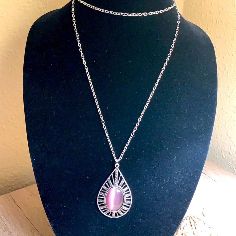 Silver Necklace with Free Matching Earrings